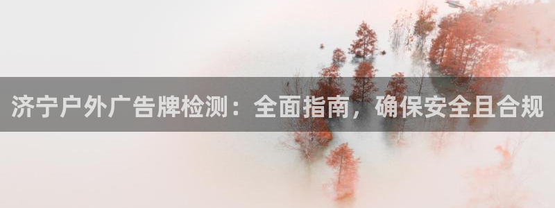杏宇平台登录步骤：济宁户外广告牌检测：全面指南，确保安全且合规