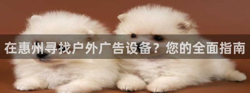 杏宇平台登录步骤是什么：在惠州寻找户外广告设备？您的全面指南