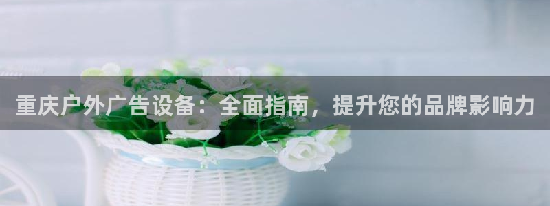 杏宇平台代理怎么样啊：重庆户外广告设备：全面指南，提升您的品牌影响力