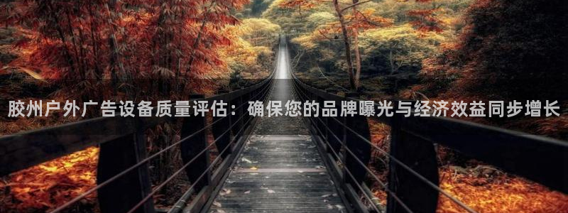 杏宇平台官网注册：胶州户外广告设备质量评估：确保您的品牌曝光与经济效益同步增长