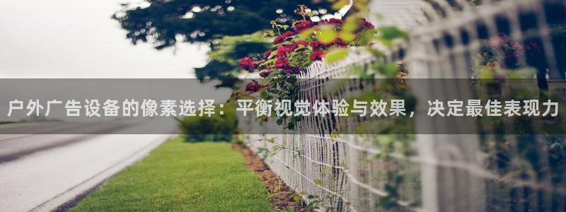 杏宇平台主管：户外广告设备的像素选择：平衡视觉体验与效果，决定最佳表现力