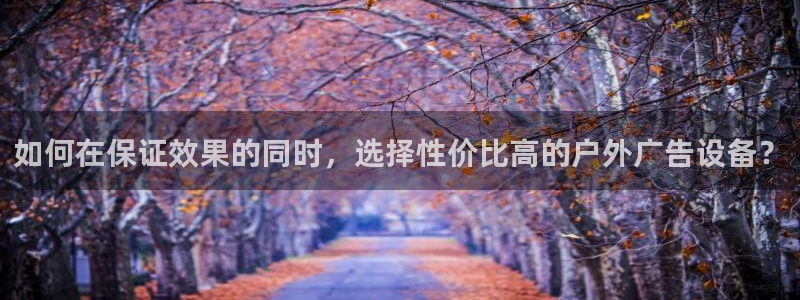 杏宇官方平台官网：如何在保证效果的同时，选择性价比高的户外广告设备？